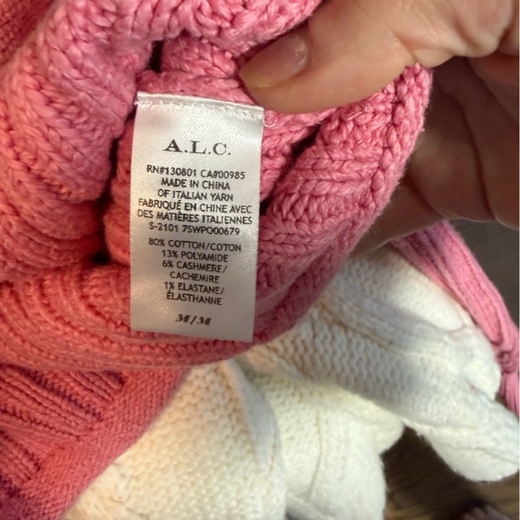 A.L.C. Lianne Sweater Pink Lady -
Ribbed Women's Sweater - Picture 10 of 11